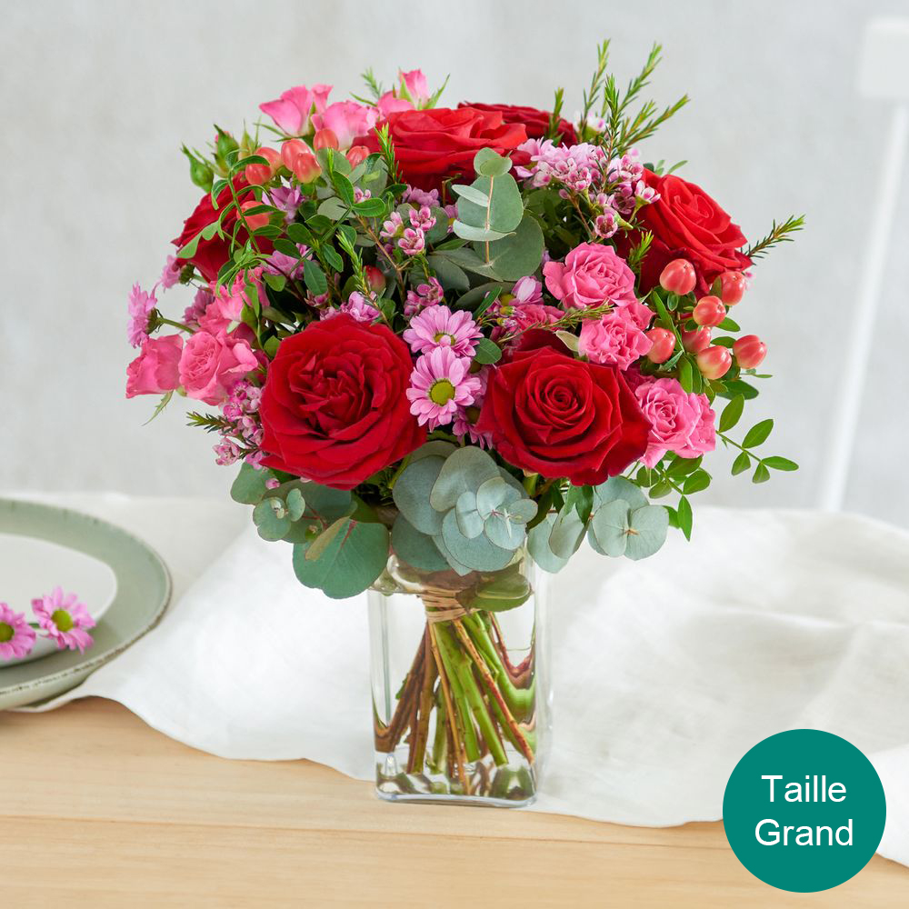 Interflora Roses Potted Eclat de rose et son vase offert | Livraison de fleurs | Interflora