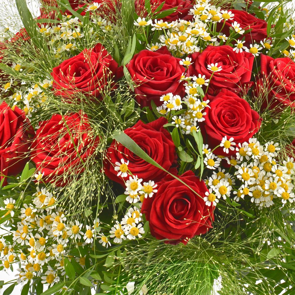 Rouge Idylle : bouquet de roses rouges longues tiges | Interflora
