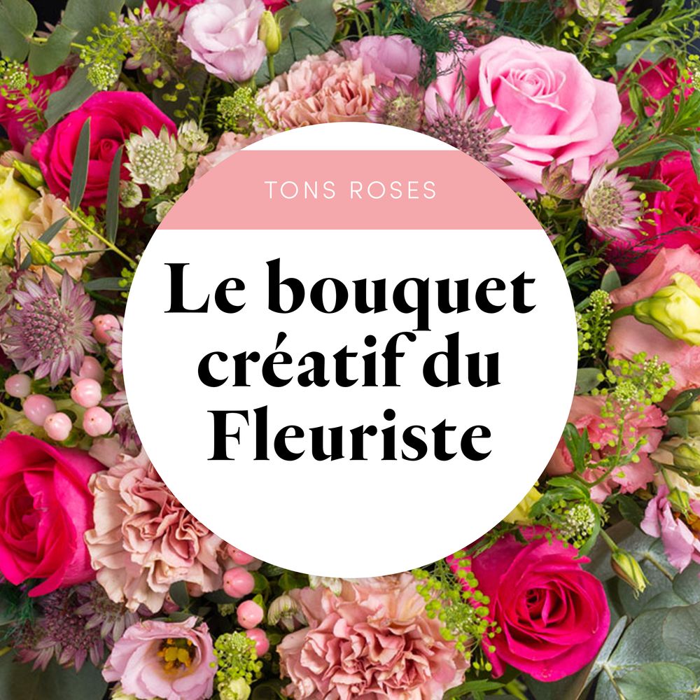 Bouquet rose du fleuriste