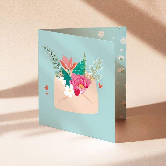 Eclat coloré et sa carte message à personnaliser