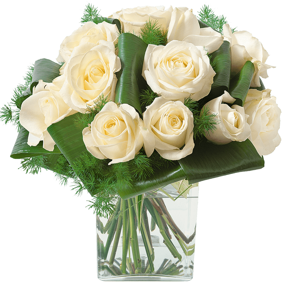 Olympie | Interflora | Livraison fleurs deuil | Bouquet blanc