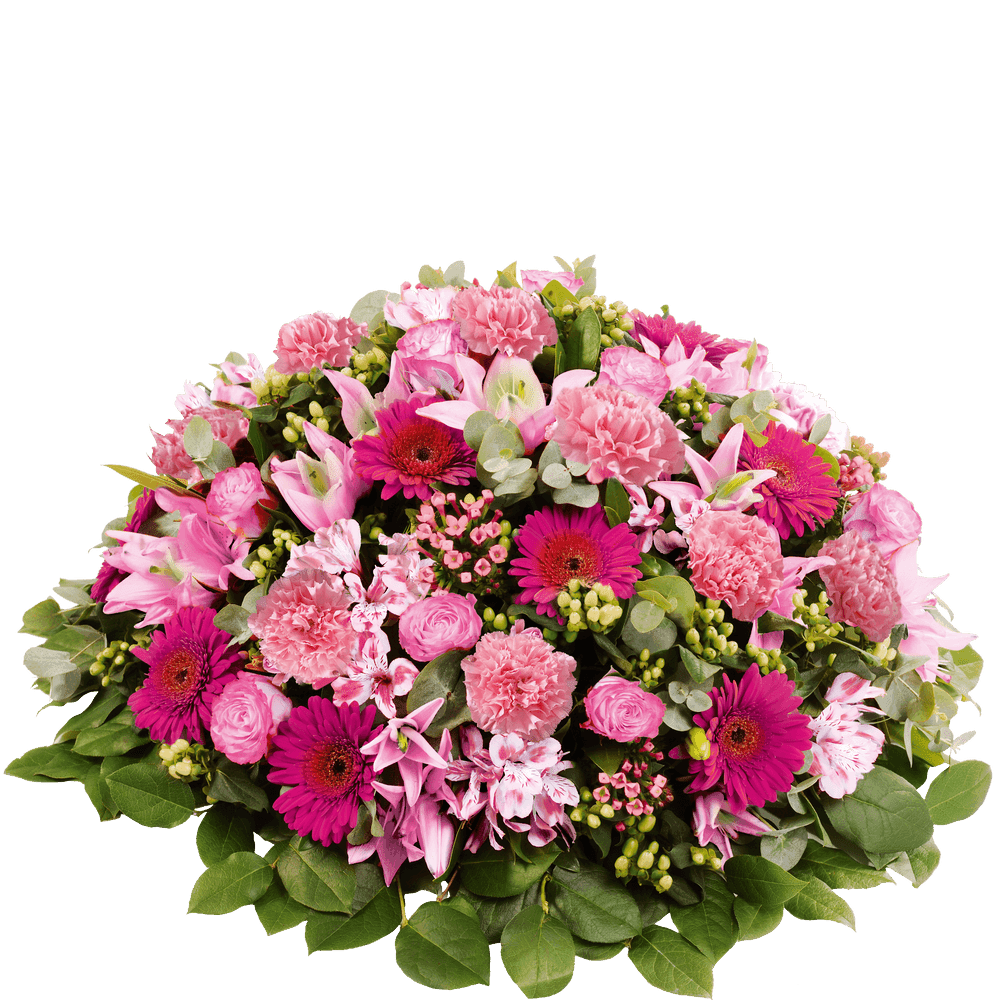 Mémorial rose | Interflora | Livraison fleurs deuil | Coussin rose