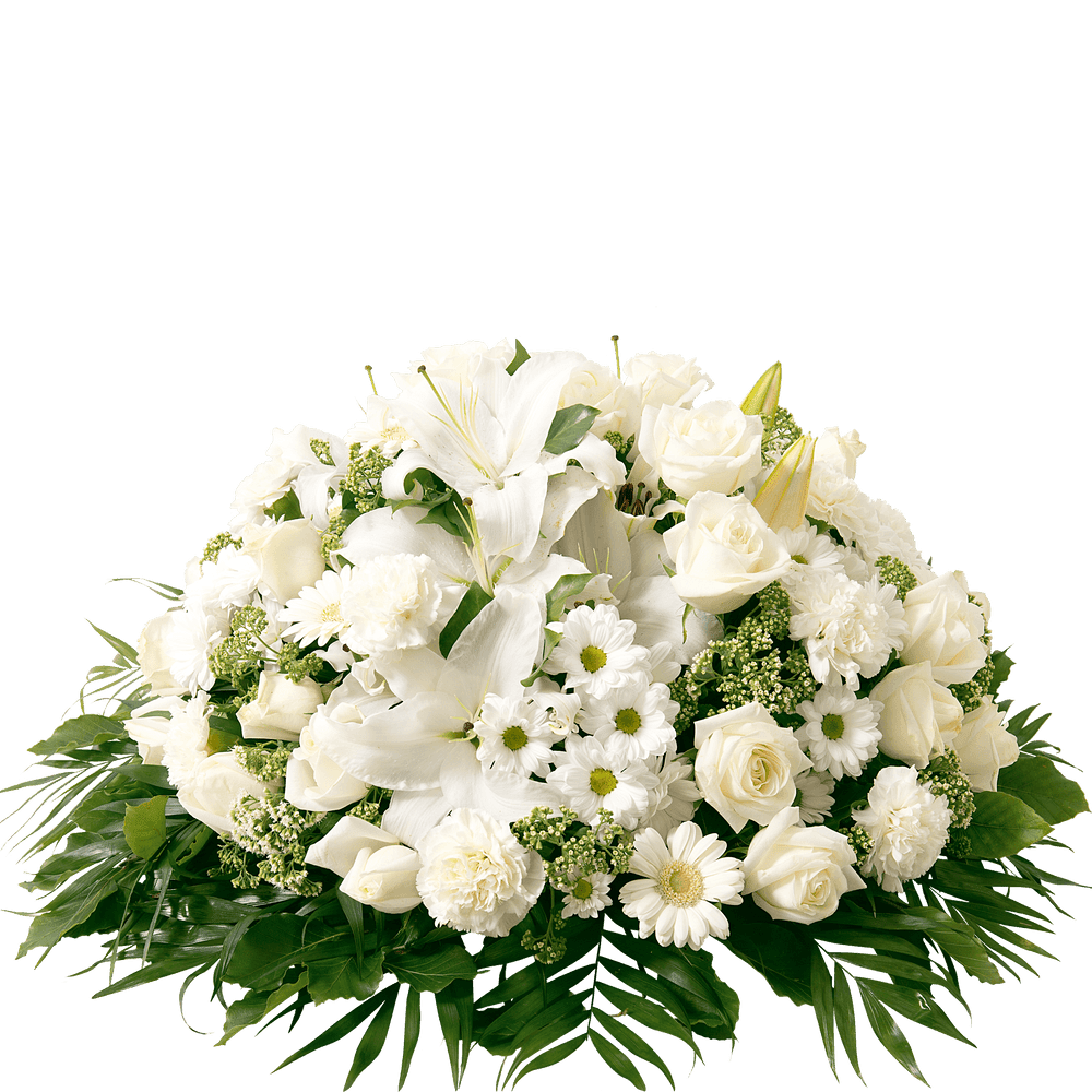 Pure | Interflora | Livraison fleurs deuil | Coussin blanc