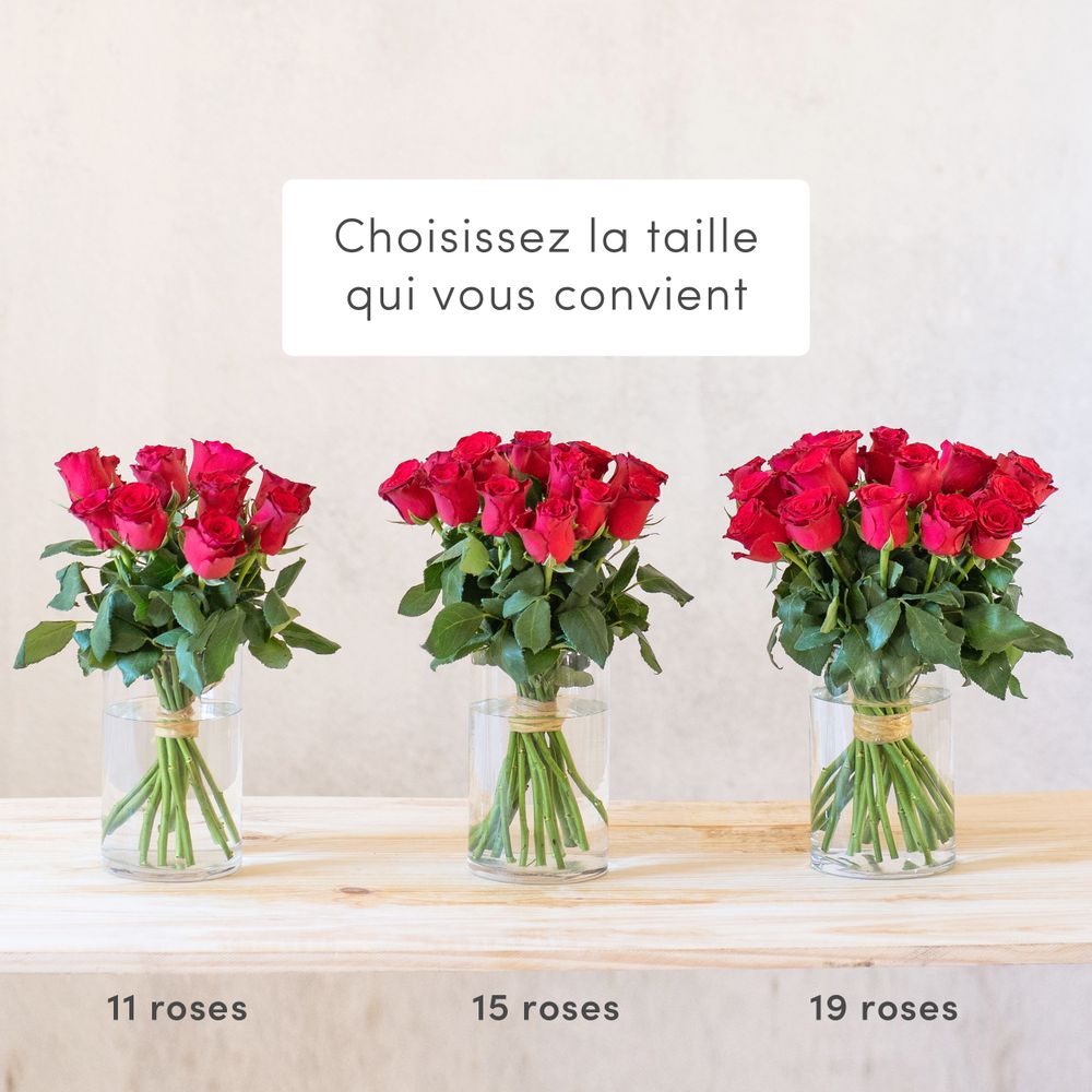 Brassée de grandes roses rouges | Interflora | Livraison de fleurs