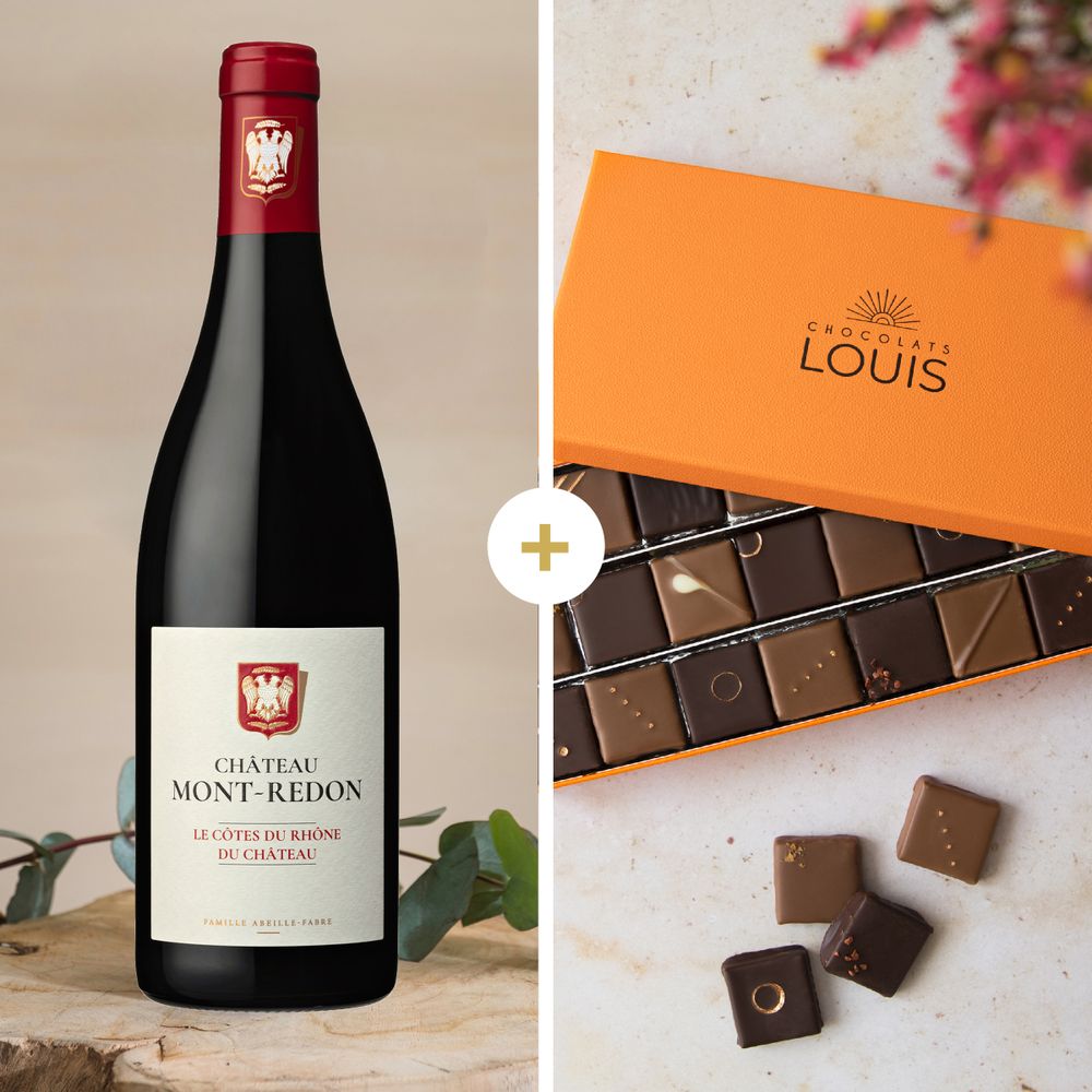 Côtes du Rhône 2020 et ses chocolats