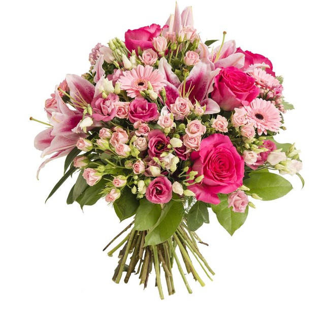 Bouquet prestige de fleurs roses