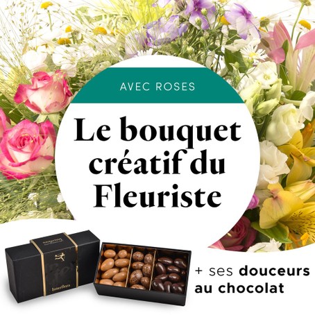 Bouquet du fleuriste et ses amandes au chocolat