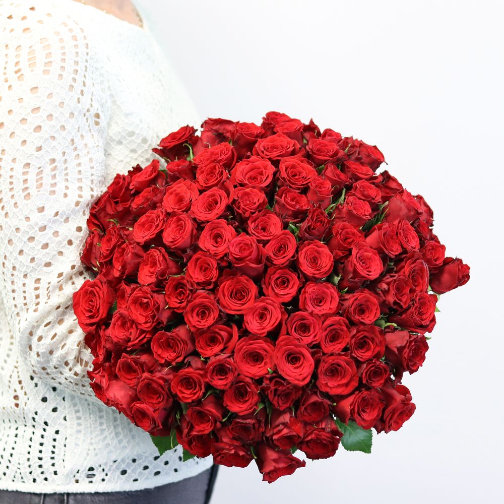 Brassée de 101 roses rouges Max Havelaar