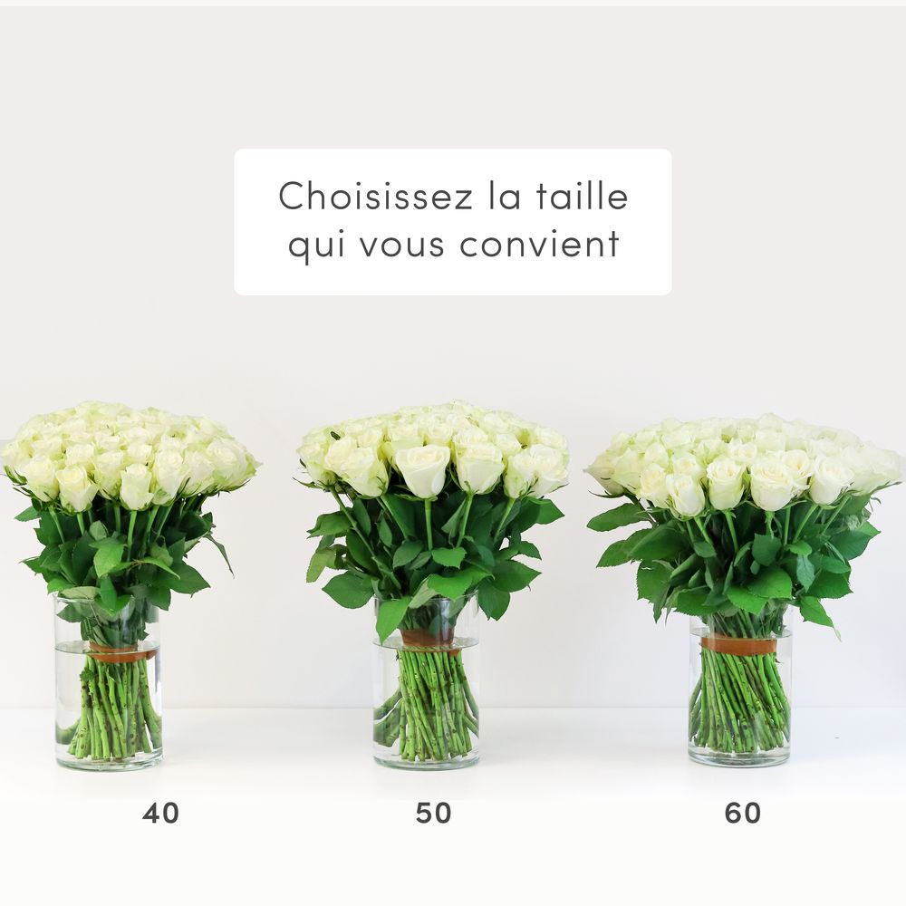 Brassée de roses blanches Max Havelaar | Interflora | Livraison roses