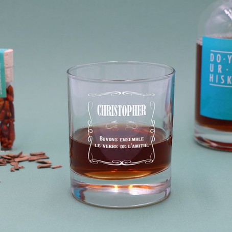 Kit de fabrication de whisky avec verre personnalisé