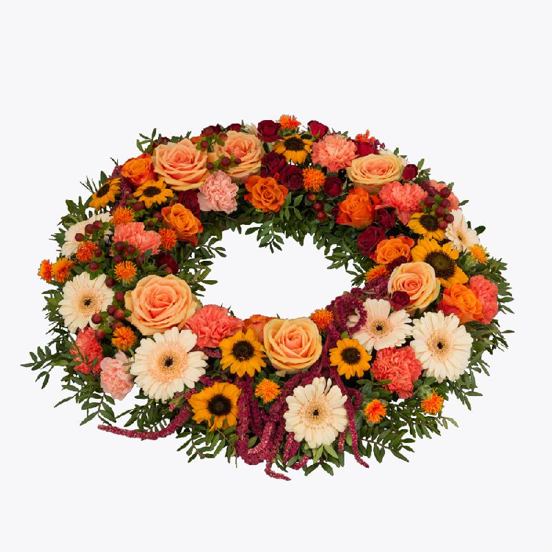 Funeral Wreath w Ribbon 170761R