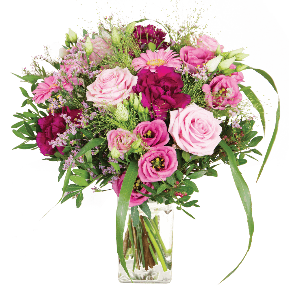 Bois de rose et son vase | Interflora | Livraison bouquet de fleurs