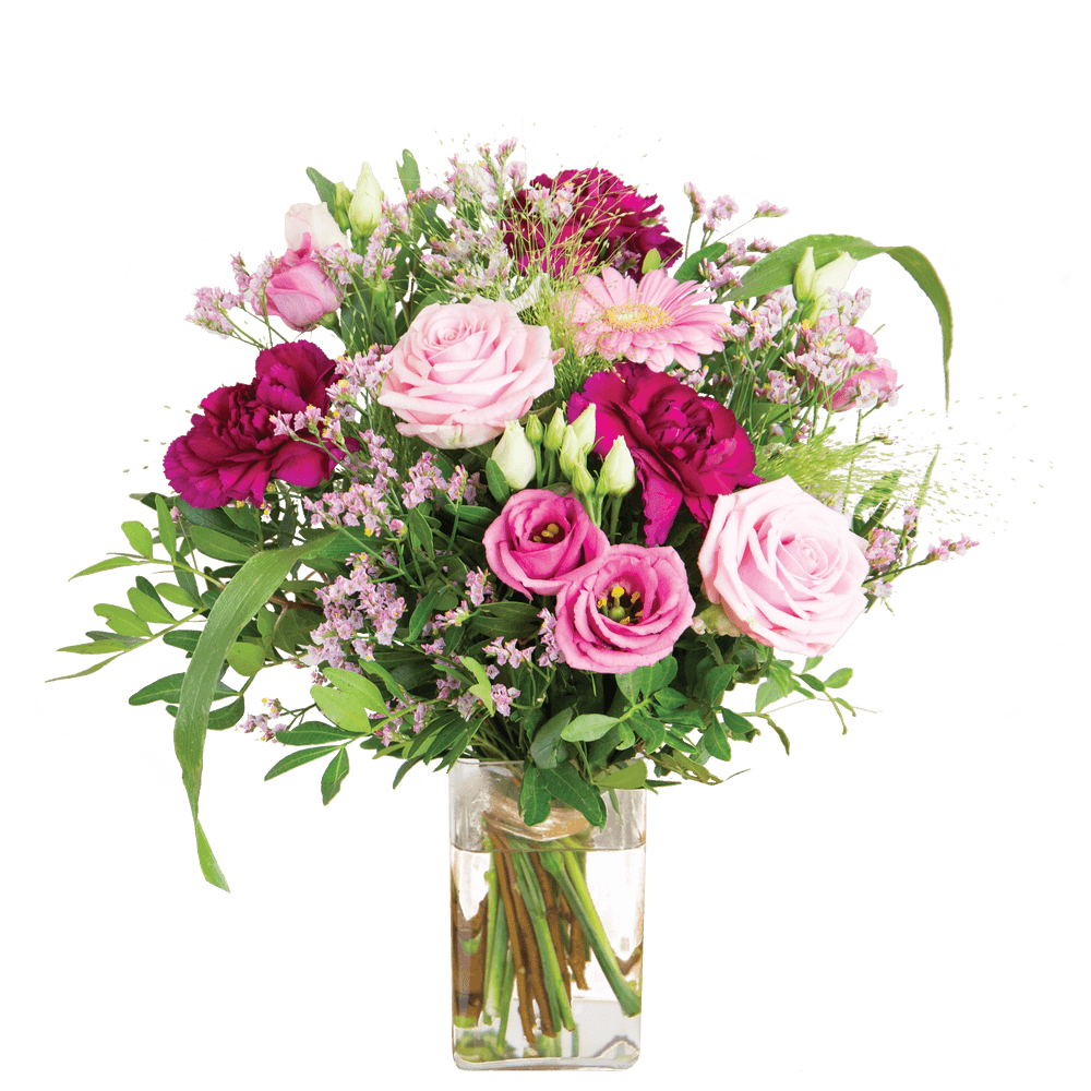 Bois de rose et son vase | Interflora | Livraison bouquet de fleurs