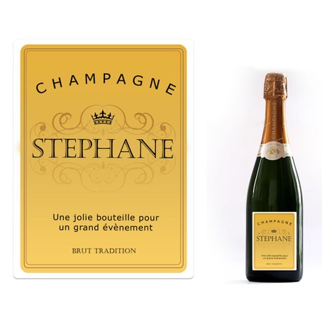 Bouteille de champagne personnalisée
