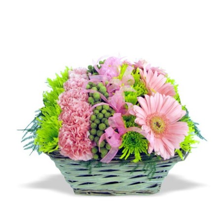 Fleurs Pink Basket