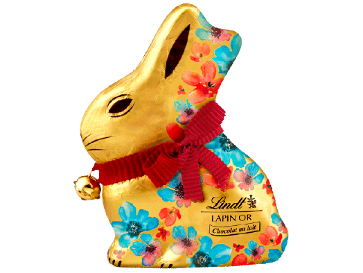 Lapin Or Lait et fleurs par les Maîtres Chocolatiers Lindt​